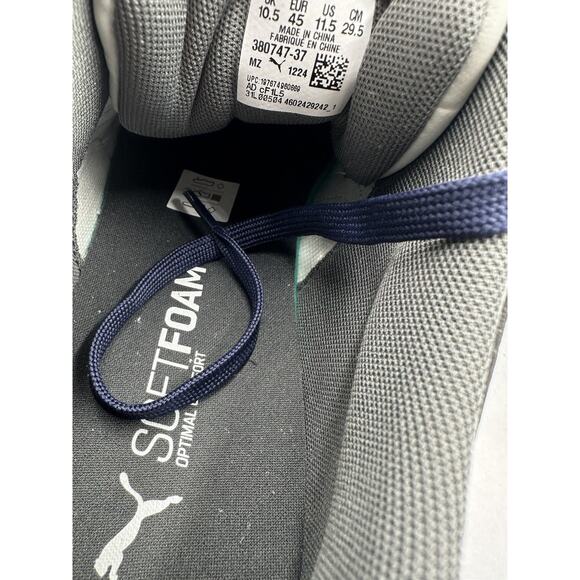 Mens Size 11.5 PUMA Sneakers Rebound Joy Lace Up Navy Blue White Grey
